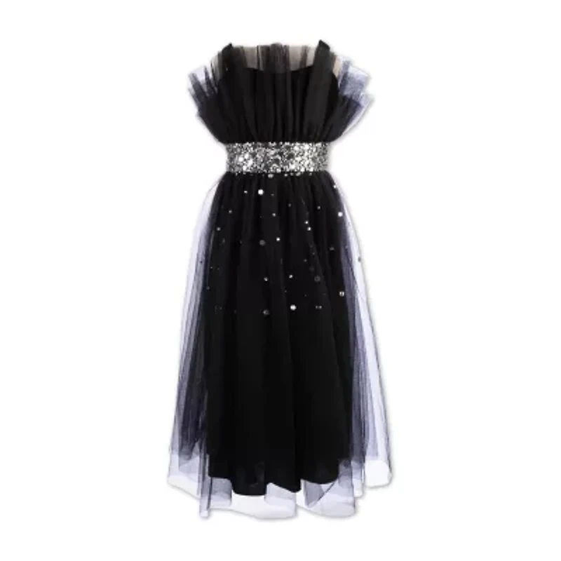 Speechless Big Kid Girls Embellished Sleeveless Midi Party Dress