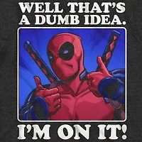 Mens Crew Neck Short Sleeve Regular Fit Deadpool Big and Tall Graphic T-Shirt