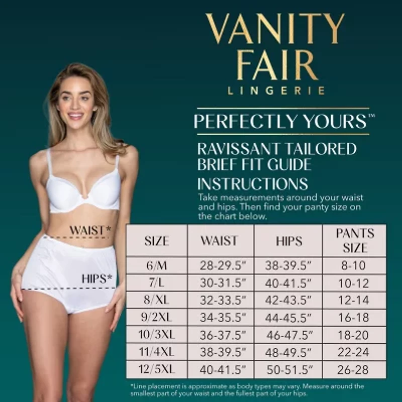 Vanity Fair® Perfectly Yours® Ravissant® Tailored Nylon Briefs - 15712