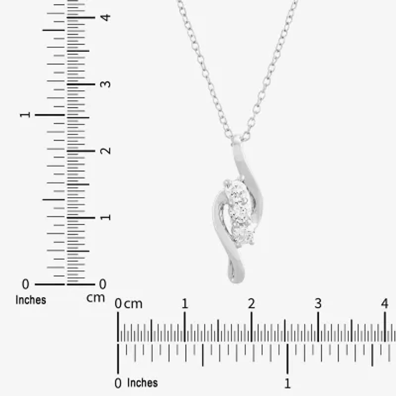 Limited Quantities! Womens 1/3 CT. T.W. Lab Grown White Diamond Sterling Silver 18 Inch Pendant Necklace