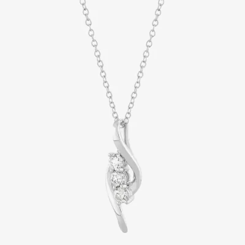 Limited Quantities! Womens 1/3 CT. T.W. Lab Grown White Diamond Sterling Silver 18 Inch Pendant Necklace