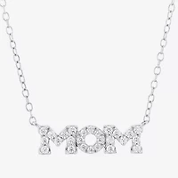Limited Quantities! "Mom" Womens 1/4 CT. T.W. Lab Grown White Diamond Sterling Silver 18 Inch Pendant Necklace