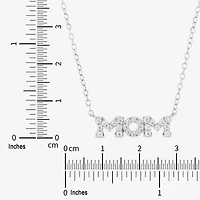 Limited Quantities! "Mom" Womens 1/4 CT. T.W. Lab Grown White Diamond Sterling Silver 18 Inch Pendant Necklace
