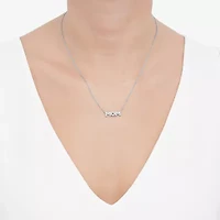 Limited Quantities! "Mom" Womens 1/4 CT. T.W. Lab Grown White Diamond Sterling Silver 18 Inch Pendant Necklace