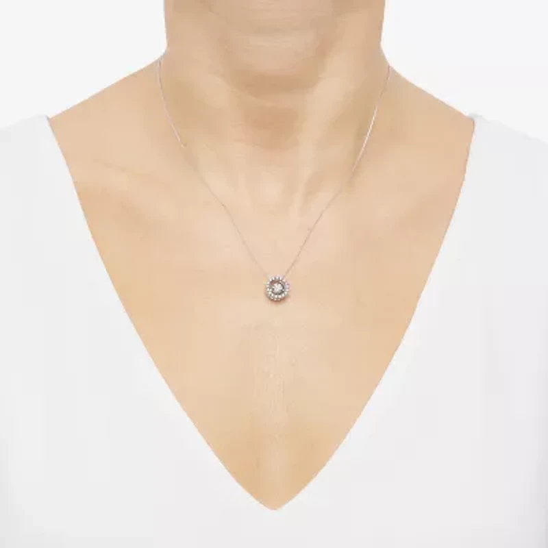 Limited Quantities! Womens 3/4 CT. T.W. Lab Grown White Diamond 14K White Gold Circle 18 Inch Pendant Necklace