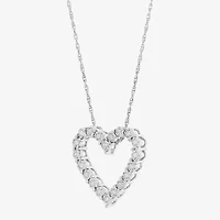 Limited Quantities! Womens 1/ CT. T.W. Lab Grown White Diamond Sterling Silver Heart 18 Inch Pendant Necklace