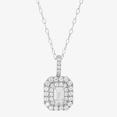 Limited Quantities! Womens 1 1/4 CT. T.W. Lab Grown White Diamond 14K White Gold 18 Inch Pendant Necklace
