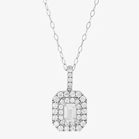 Limited Quantities! Womens 1 1/4 CT. T.W. Lab Grown White Diamond 14K White Gold 18 Inch Pendant Necklace