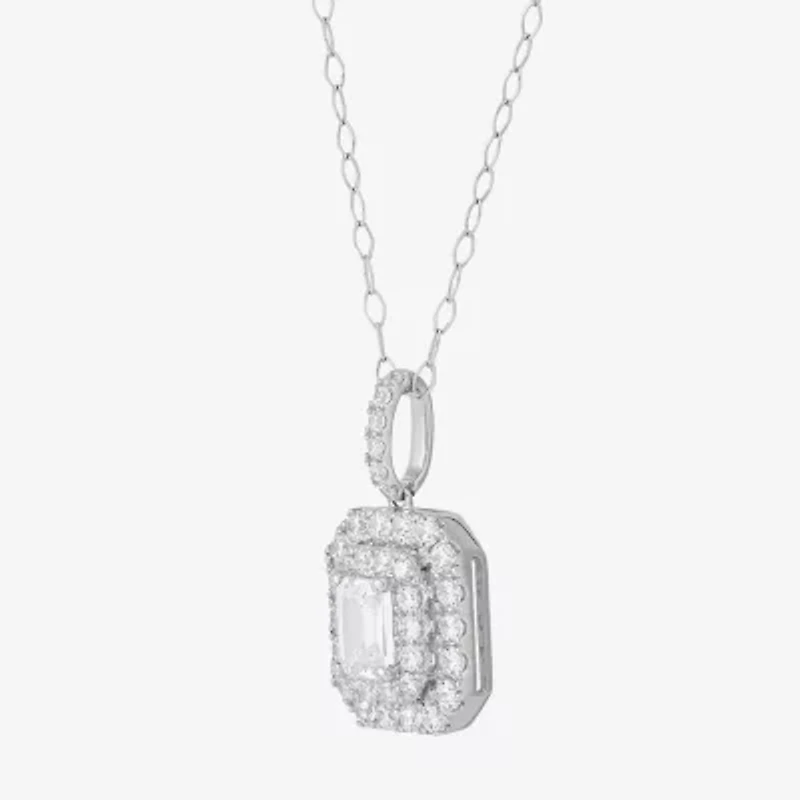 Limited Quantities! Womens 1 1/4 CT. T.W. Lab Grown White Diamond 14K White Gold 18 Inch Pendant Necklace
