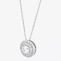 Limited Quantities! Womens 1 1/2 CT. T.W. Lab Grown White Diamond 14K White Gold Round 18 Inch Pendant Necklace