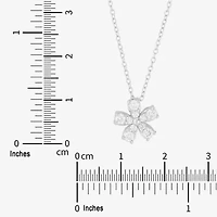 Limited Quantities! Womens 1/3 CT. T.W. Lab Grown White Diamond Sterling Silver Flower 18 Inch Pendant Necklace