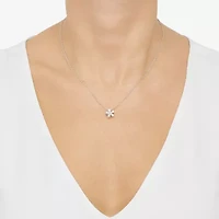 Limited Quantities! Womens 1/3 CT. T.W. Lab Grown White Diamond Sterling Silver Flower 18 Inch Pendant Necklace