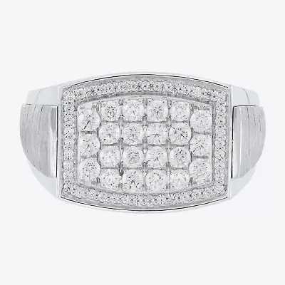 Limited Quantities! Mens 1 CT. T.W. Natural White Diamond 10K White Gold Fashion Ring