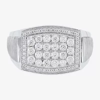 Limited Quantities! Mens 1 CT. T.W. Natural White Diamond 10K White Gold Fashion Ring