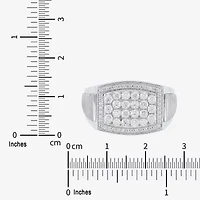 Limited Quantities! Mens 1 CT. T.W. Natural White Diamond 10K White Gold Fashion Ring