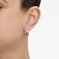 Limited Quantities! Womens 1/4 CT. T.W. Lab Grown White Diamond Sterling Silver 14.5mm Hoop Earrings