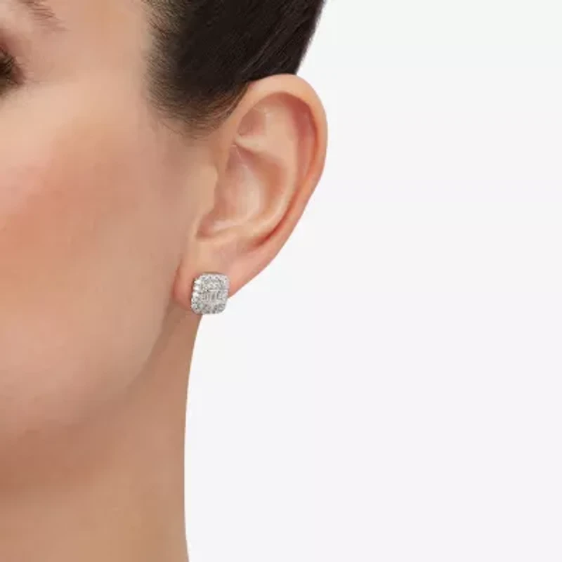 Limited Quantities! 1 1/2 CT. T.W. Lab Grown White Diamond 14K White Gold 11.4mm Stud Earrings