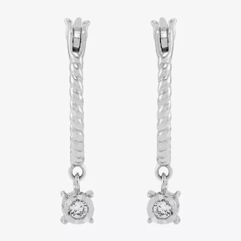 Limited Quantities! Womens 1/10 CT. T.W. Lab Grown White Diamond Sterling Silver 2-pc. Earring Set