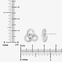 Limited Quantities! 1/10 CT. T.W. Lab Grown White Diamond Sterling Silver 10.2mm Stud Earrings