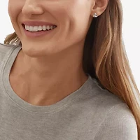 Limited Quantities! 1/10 CT. T.W. Lab Grown White Diamond Sterling Silver 10.2mm Stud Earrings