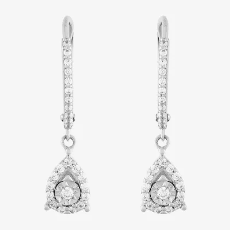Limited Quantities! Womens 1/4 CT. T.W. Lab Grown White Diamond Sterling Silver Drop Earrings