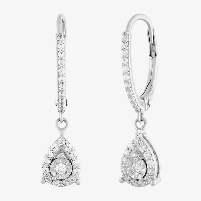 Limited Quantities! Womens 1/4 CT. T.W. Lab Grown White Diamond Sterling Silver Drop Earrings