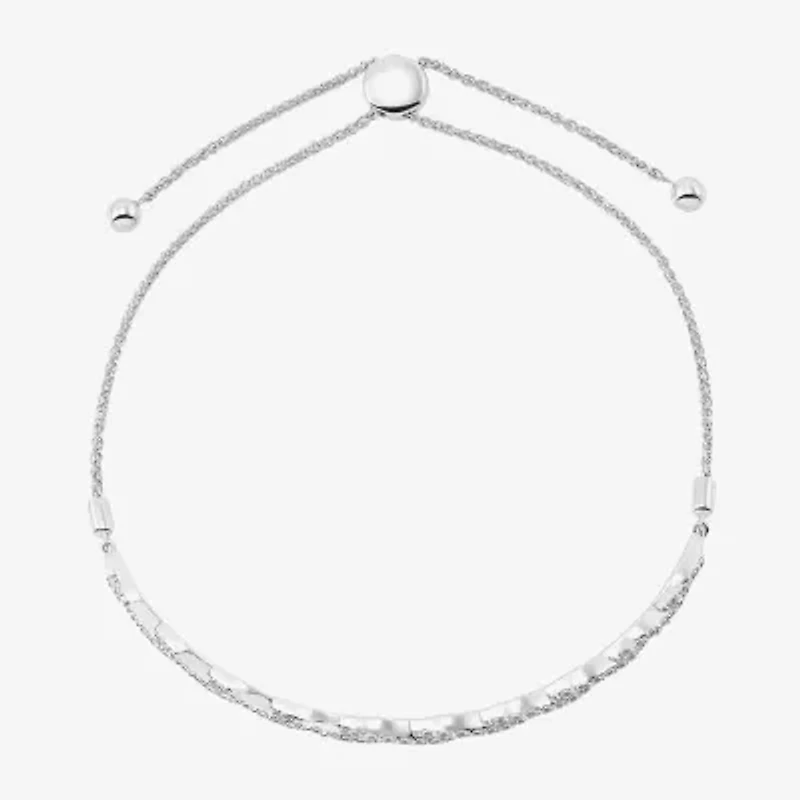 Limited Quantities! Womens 1 1/4 CT. T.W. Lab Grown White Diamond 10K White Gold Bolo Bracelet