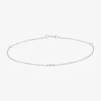 Limited Quantities! Womens 14K White Gold 7 Inch Solid Cable Chain Bracelet