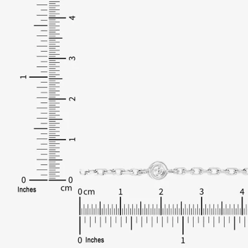 Limited Quantities! Womens 14K White Gold 7 Inch Solid Cable Chain Bracelet