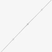 Limited Quantities! Womens 14K White Gold 7 Inch Solid Cable Chain Bracelet