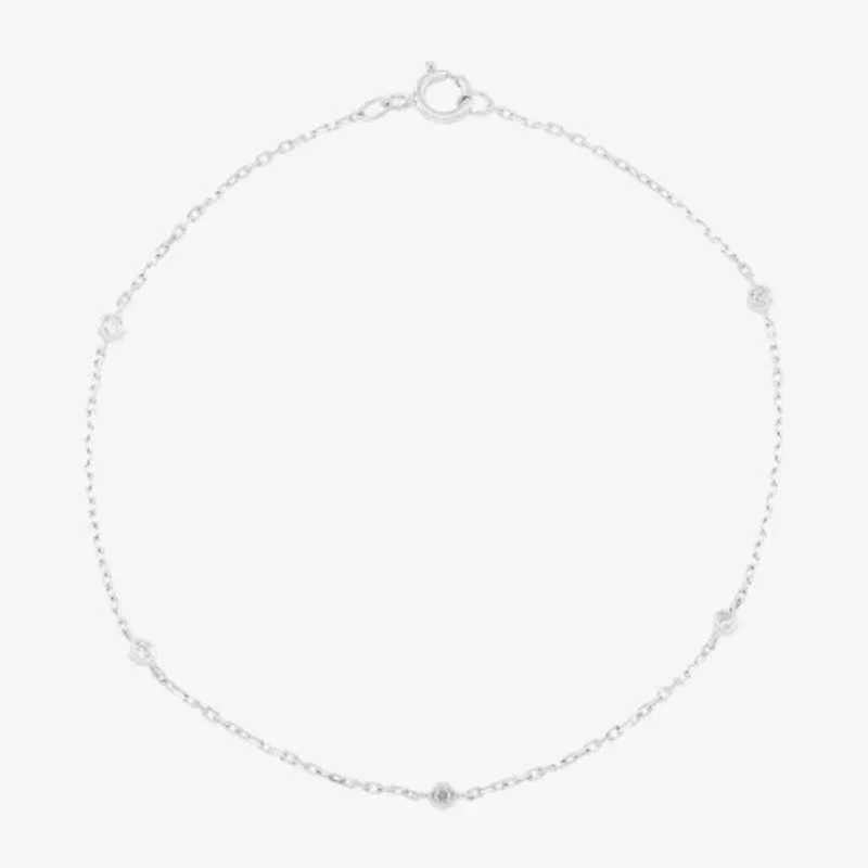 Limited Quantities! Womens 14K White Gold 7 Inch Solid Cable Chain Bracelet