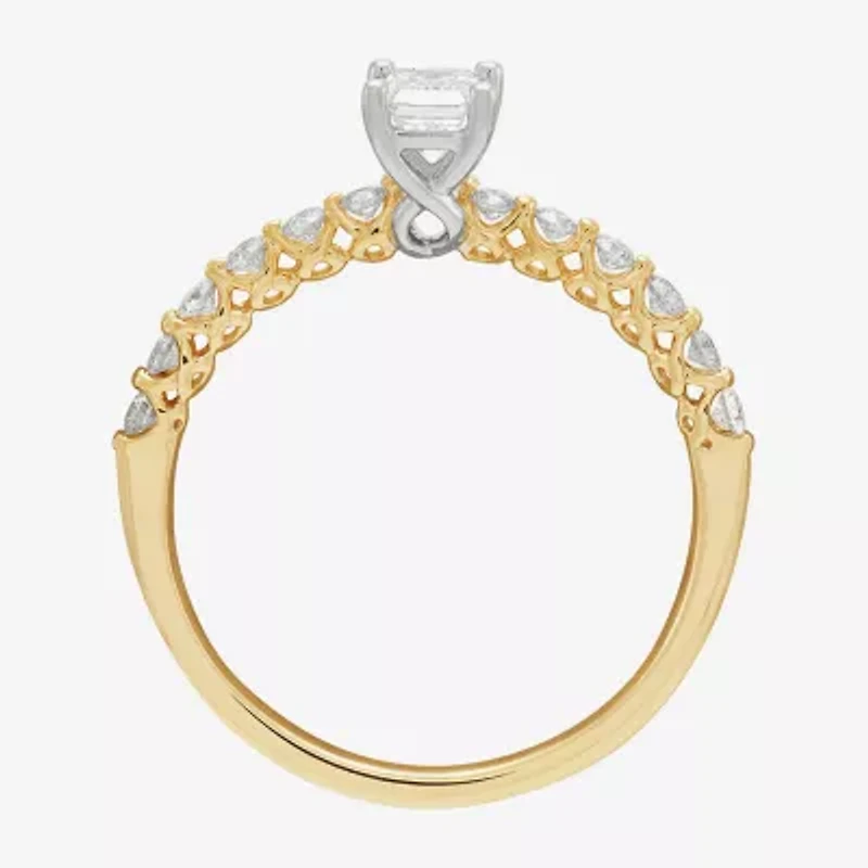 Limited Quantities! Womens 3/4 CT. T.W. Natural White Diamond 14K Gold Side Stone Engagement Ring