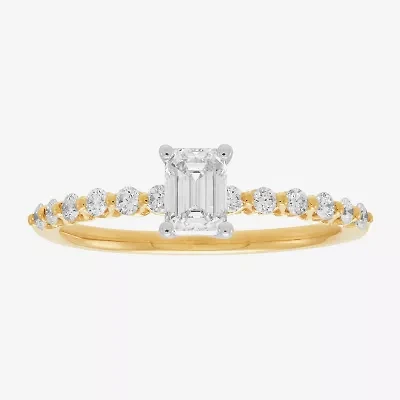 Limited Quantities! Womens 3/4 CT. T.W. Natural White Diamond 14K Gold Side Stone Engagement Ring