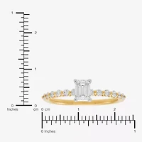 Limited Quantities! Womens 3/4 CT. T.W. Natural White Diamond 14K Gold Side Stone Engagement Ring