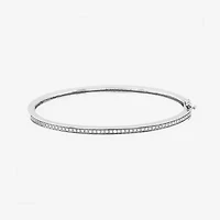 Womens 1/2 CT. T.W. Lab Grown White Diamond Sterling Silver Bangle Bracelet