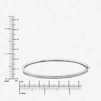 Womens 1/2 CT. T.W. Lab Grown White Diamond Sterling Silver Bangle Bracelet