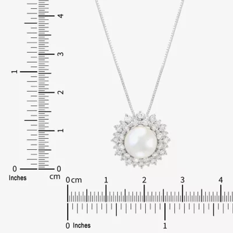 Limited Quantities! Womens 3/4 CT. T.W. Dyed White Cultured Freshwater Pearl 14K White Gold 18 Inch Pendant Necklace