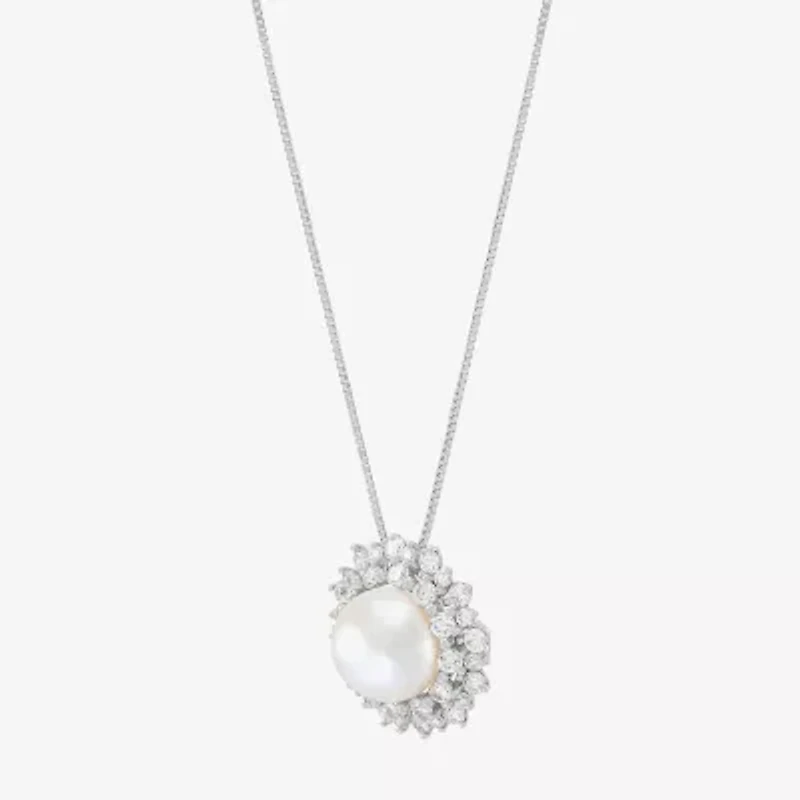 Limited Quantities! Womens 3/4 CT. T.W. Dyed White Cultured Freshwater Pearl 14K White Gold 18 Inch Pendant Necklace