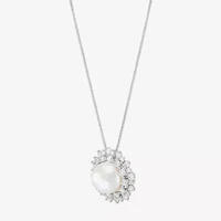 Limited Quantities! Womens 3/4 CT. T.W. Dyed White Cultured Freshwater Pearl 14K White Gold 18 Inch Pendant Necklace