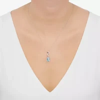 Limited Quantities! Womens 1/10 CT. T.W. Genuine Blue Topaz 14K White Gold 18 Inch Pendant Necklace