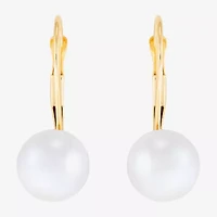Limited Quantities! Womens Dyed White Cultured Freshwater Pearl 14K Gold Drop Earrings