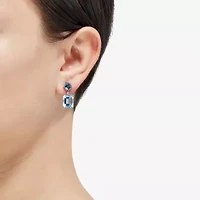 Limited Quantities! Womens Diamond Accent Genuine Blue Topaz Sterling Silver Drop Earrings