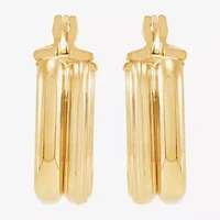 Gold Addiction Womens 10K Gold Hoop Earrings
