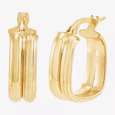 Gold Addiction Womens 10K Gold Hoop Earrings