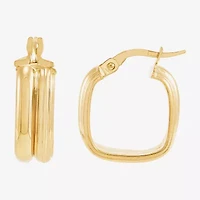 Gold Addiction Womens 10K Gold Hoop Earrings
