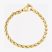 Limited Quantities! Womens 14K Gold 7.5 Inch Semisolid Link Chain Bracelet