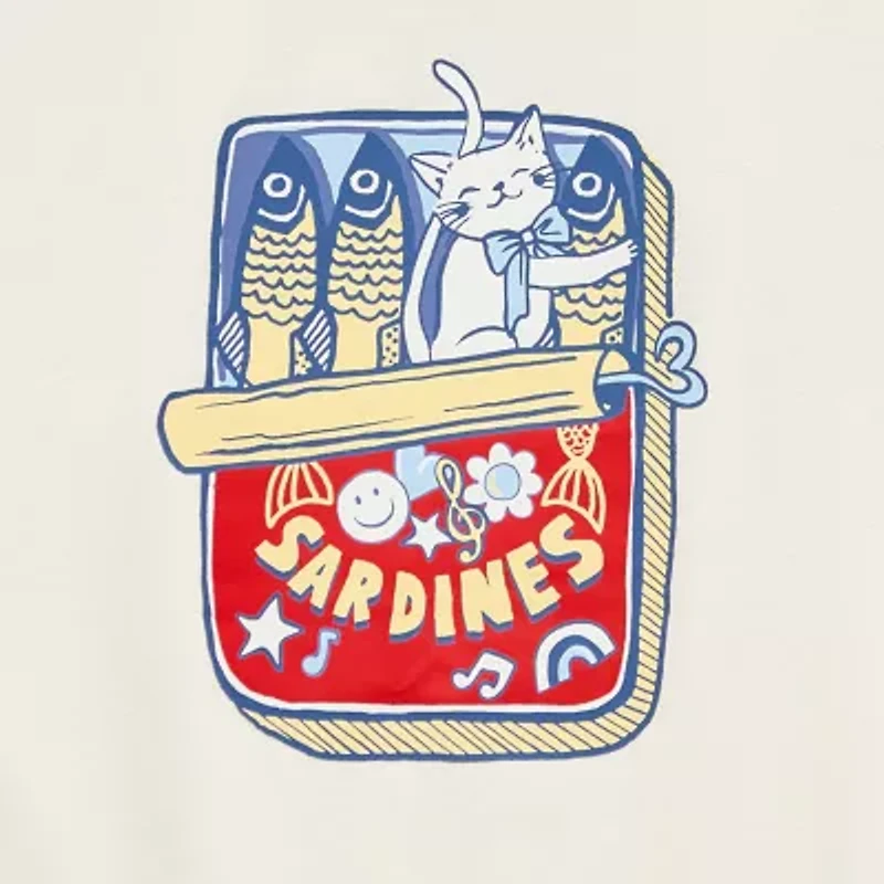 Thereabouts Little & Big Kid Girls Crew Neck Short Sleeve Classic Fit Graphic T-Shirt