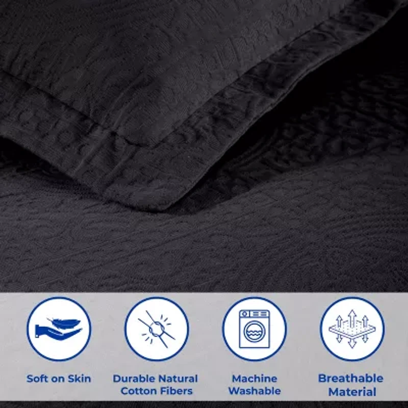 SUPERIOR® Fleur De Lis Matelasse French Pattern Jacquard Bedspread