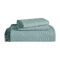 SUPERIOR® Remi Geometric Fringe Boho Modern Jacquard Bedspread