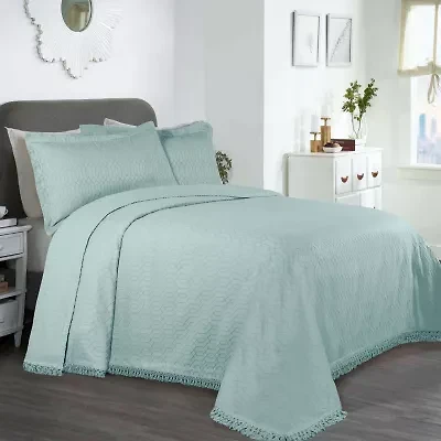 SUPERIOR® Remi Geometric Fringe Boho Modern Jacquard Bedspread